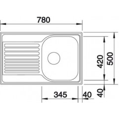 Кухонная мойка Blanco Tipo 45S Compact матовый хром