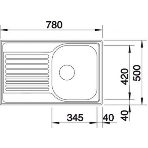 Кухонная мойка Blanco Tipo 45S Compact матовый хром