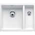 Кухонная мойка Blanco Subline 350/150-U Ceramic PuraPlus глянцевый белый с клапаном-автоматом