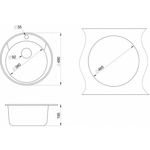 Кухонная мойка Granula ST-4802 (графит)