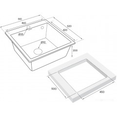 Кухонная мойка Paulmark Praktisch PM105152-GRM
