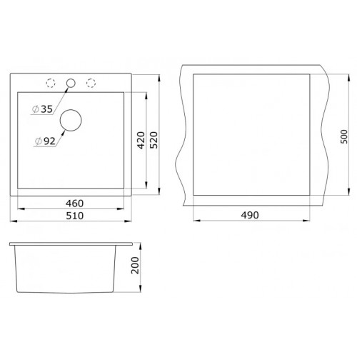 Кухонная мойка Paulmark Praktisch PM105152-WH