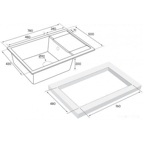 Кухонная мойка Paulmark Verlass PM317850-BE
