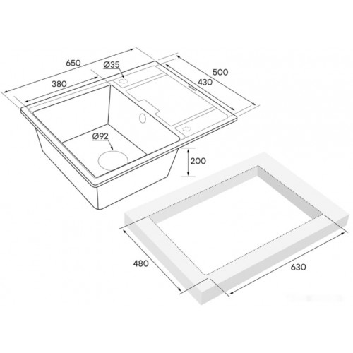 Кухонная мойка Paulmark Weimar PM216550-GRM
