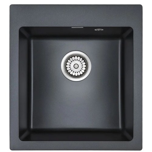 Кухонная мойка Paulmark Zemar PM104651-BLM черный металлик