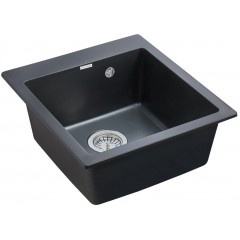 Кухонная мойка Paulmark Zemar PM104651-BLM черный металлик