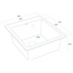 Кухонная мойка Paulmark Zemar PM104651-BLM черный металлик