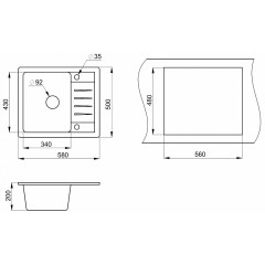 Кухонная мойка Granula ST-5803 (графит)