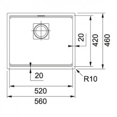 Кухонная мойка Franke Kubus 2 KNG 110-52 (черный матовый)