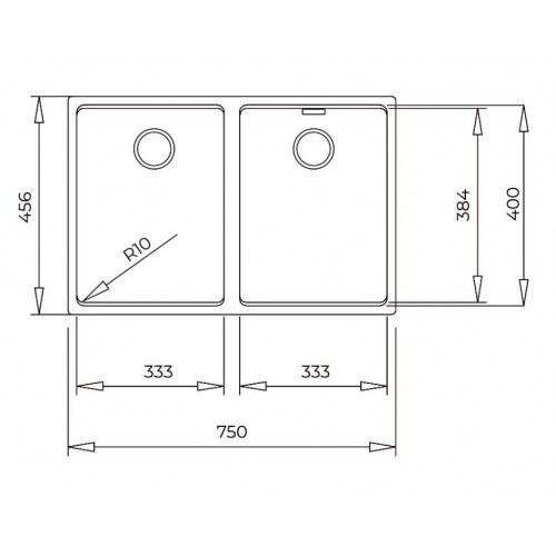 Кухонная мойка Teka RADEA R10 2B 750 M-TG BLACK CARBON