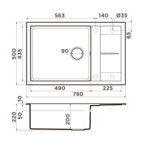 Кухонная мойка Omoikiri SUMI 78A-LB WG