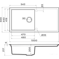 Кухонная мойка Omoikiri Sintesi 100-GB (графит)