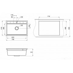 Кухонная мойка Granula KS-7301 (шварц)