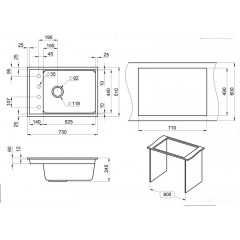 Кухонная мойка Granula KS-7305 (арктик)