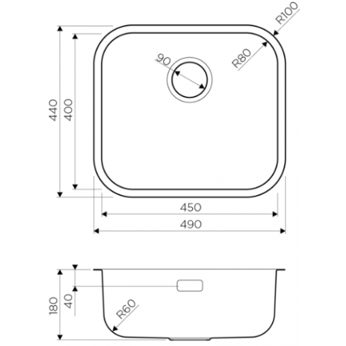 Кухонная мойка Omoikiri Omi 49-U/I LG