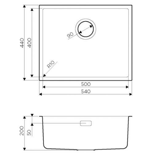 Кухонная мойка Omoikiri Tadzava 54-U/I-GM Ultra 4993267 (вороненая сталь)