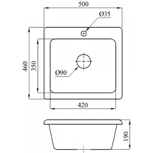 Кухонная мойка БелЭворс Mini (антрацит)