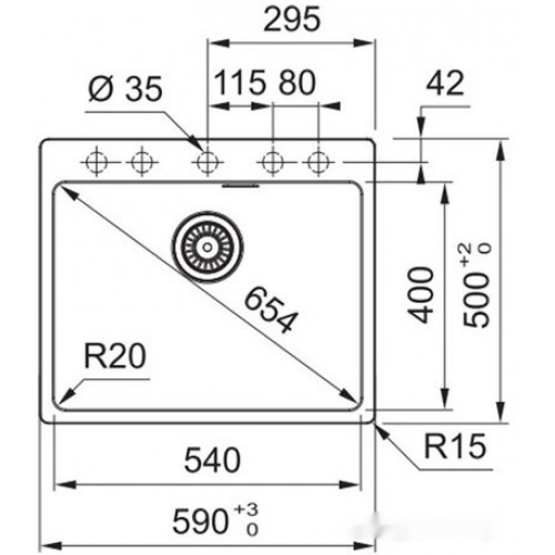 Кухонная мойка Franke MRG 610-54 FTL 114.0696.194 (черный матовый)