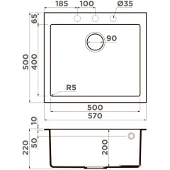 Кухонная мойка Omoikiri Bosen 57A WH