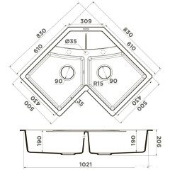 Кухонная мойка Omoikiri Sumi 83C WH