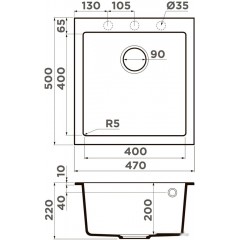 Кухонная мойка Omoikiri Bosen 47A-WH