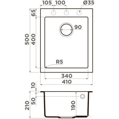 Кухонная мойка Omoikiri Bosen 41A WH