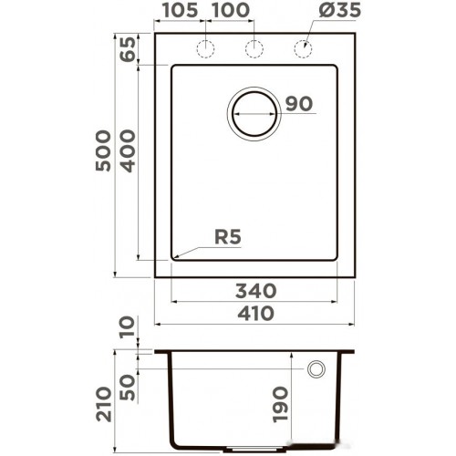 Кухонная мойка Omoikiri Bosen 41A GR