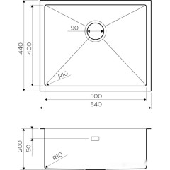 Кухонная мойка Omoikiri Taki 54-U/IF-LG 4973093 (светлое золото)