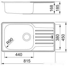 Кухонная мойка Franke LNX 611-44 101.0689.948