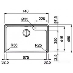Кухонная мойка Franke Bell BCX 610-74 TL 101.0689.946