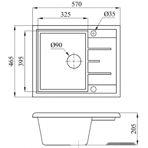 Кухонная мойка БелЭворс Mila (олово)