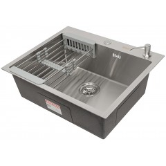 Кухонная мойка ARFEKA ECO AR 600*500, коландер, дозатор SATIN +CL AR+DS AR