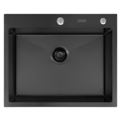 Кухонная мойка ARFEKA ECO AR 600*500 роллер-мат, дозатор BLACK +RM AR+DS AR