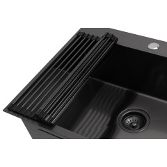 Кухонная мойка ARFEKA ECO AR 600*500 роллер-мат, дозатор BLACK +RM AR+DS AR
