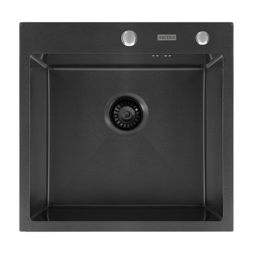 Кухонная мойка ARFEKA ECO AR 600*500, коландер, дозатор BLACK +CL AR+DS AR
