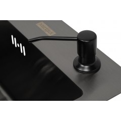 Кухонная мойка ARFEKA ECO AR 600*500, коландер, дозатор BLACK +CL AR+DS AR