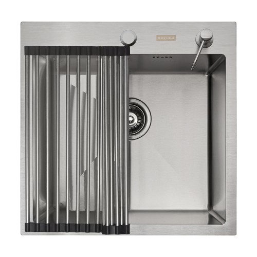 Кухонная мойка ARFEKA ECO AR 500*500, роллер-мат, дозатор SATIN +RM AR+DS AR