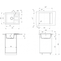 Кухонная мойка Ulgran U-607 (308 черный)