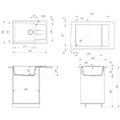 Кухонная мойка Ulgran U-602 (308 черный)