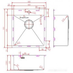 Кухонная мойка Zorg ZRN 5045 Premium Satin