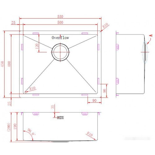 Кухонная мойка Zorg ZRN 5065 Premium