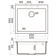 Кухонная мойка Omoikiri Bosen 57-ES эспрессо