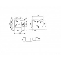Кухонная мойка Smeg UM3416-2