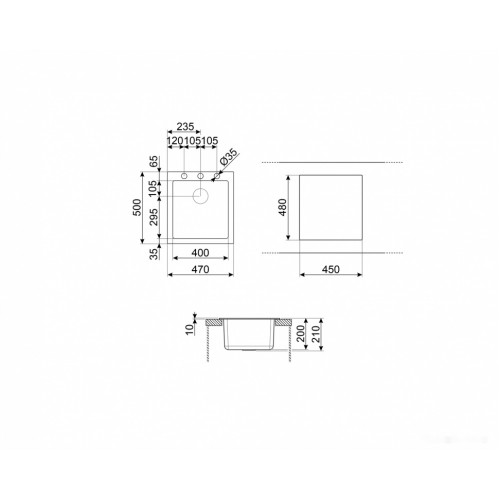 Кухонная мойка Smeg VZ45B