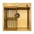 Кухонная мойка ARFEKA ECO AR 500*500, коландер, дозатор GOLD CL AR+DS AR