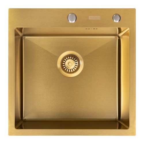 Кухонная мойка ARFEKA ECO AR 500*500, коландер, дозатор GOLD CL AR+DS AR