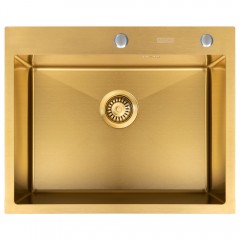 Кухонная мойка ARFEKA ECO AR 600*500 GOLD PVD NANO