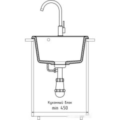 Кухонная мойка GranFest QUARZ Z-17 (темно-серый)