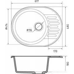 Кухонная мойка GranFest QUARZ Z-58 (темно-серый)