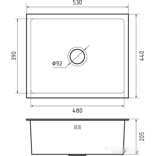 Кухонная мойка GranFest Metal GF-5344 (сатин)